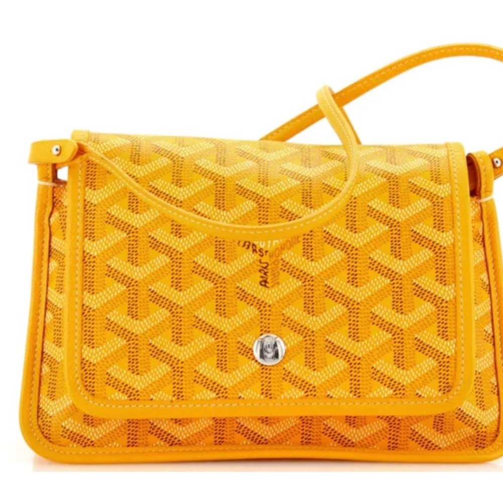 Goyard Yellow Crossbody Bag with Geometric Pattern